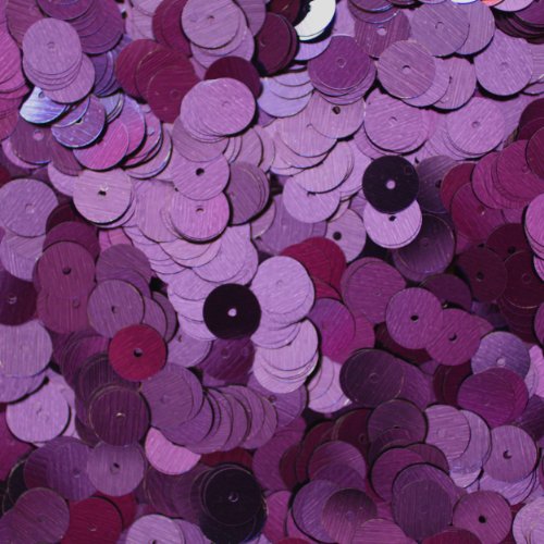8mm Flat Round SEQUIN PAILLETTES ~ PURPLE Metallic ~ Loose sequins for embroidery, bridal, applique, arts, crafts, and embellishment. Made in USA.