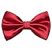 Men's Necktie,Bowtie & Pocket Square 3pc Set-Pure Deluxe Neck Tie Red by Yakee Lemon