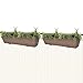 Galapara Railing Planter, Window Box Wall Hanging Planter Set Durable Plant Container Set Lovely Balcony Flower Pot Weatherproof Poly Rattan, 30 inch 2 pcs Brownthumb 4