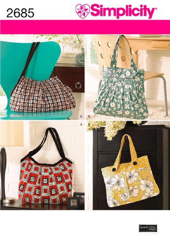 Simplicity Elaine Heigl Designs Pattern 2685 Misses Bags in 4 Styles and Sizes