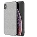 for iPhone Xs Magnetic Case,Fabric Pattern Phone Cover with Magnet Back Shock Absorption Protective Hard Shell Car Mount Magnet Case for iPhone Xs (Grey)