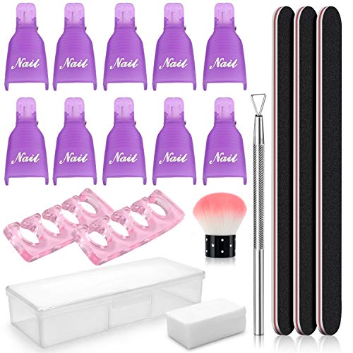 Nail Polish Remover Kit, with Nail Polish Remover Clips Set and Pads