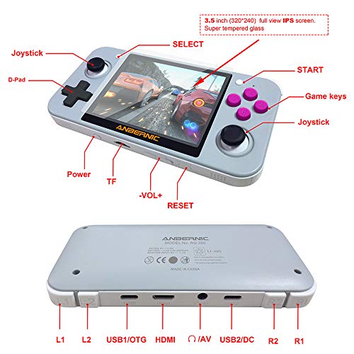 DREAMHAX RG350 Handheld Game Console with 3.5 Inch IPS Screen Preload