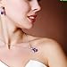 Sterling Silver Teardrop Swarovski Crystal Pendant Necklace for Women