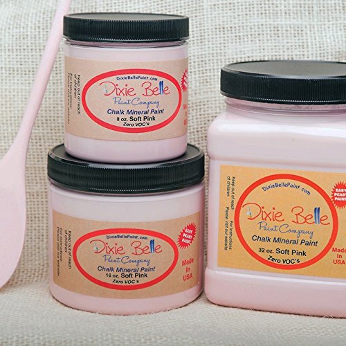 Dixie Belle Paint Company Chalk Finish Furniture Paint (Soft Pink) (16oz)