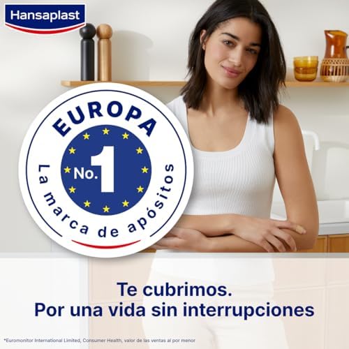 Hansaplast Esparadrapo Classic, fuerte adhesión, se rasga con la mano, para fijar vendajes y apósitos para heridas, 5 m x 2,5 cm