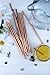 Just Artifacts 100pcs Premium Biodegradable Solid Paper Straws (Solid, Metallic Rose Gold)