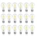 SHINE HAI A19 LED Vintage Filament Bulb, 4W (40W Equivalent), 5000K Daylight White, E26 Base, Omnidirectional, Pack of 18