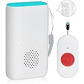 Wireless Caregiver Pager Nurse Alert System SOS Call Button Vibration Pager Nurse Calling Alert System with 58 Melodies 4 Adjust Volume Levels for Patients Seniors Elderly Monitoring at Home