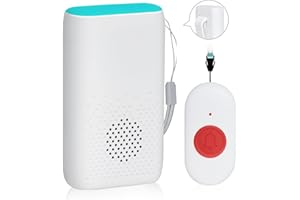 MERLRR Wireless Caregiver Pager Nurse Alert System SOS Call Button Vibration Pager Nurse Calling Alert System with 58 Melodies 4 Adjust Volume Levels for Patients Seniors Elderly Monitoring at Home