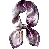 JERLA 100% Pure Mulberry Silk Square Scarf for Hair-26''x26'' Women Men Natural Silk Neckerchief Headscarf Bag scarf