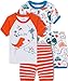 shelry Dinosaur Pajamas for Boys Summer Kids 4 Pieces Cotton Pjs Short Set Toddler Baby Sleepwear 2t