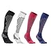 Compression Socks for Men & Women 4 Pairs - BEST Compression Stockings for Running, Medical, Athletic, Edema, Diabetic, Varicose Veins, Travel, Pregnancy, Shin Splints, Nursing. (S/M, 4Colors)