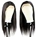 Transparent 13x4 Lace Front Wigs Human Hair Brazilian Remy Virgin Hair Straight Hair Lace Wigs with Baby Hair for Black Women 18inch 130% Density Natural Color
