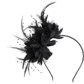 Eforcase Vintage Feather Hair Band 1920s Flapper Headband 20s Flapper Headpieces for Great Gatsby Masquerade Birthday Party