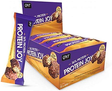 QNT Protein Joy Bar Cookie Caramel 12 x 60 g, 1 count (Pack of 12)