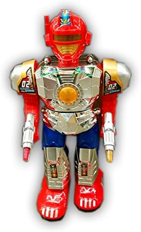 Space Warrior Robot, With flashing lights, He talks, Walks &amp; Turns 360 Degrees