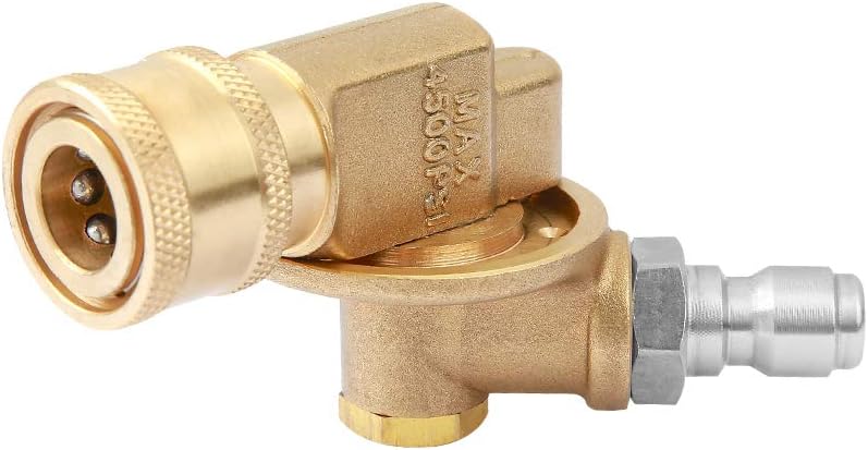 Atmozon Quick Connecting Pivoting for Pressure Washer Spray Nozzle, Gutter Cleaner Attachment, Clean Hard to Reach Area， 240 Degree, 7 Angles,4500 PSI,1/4Inch Quick Connect.
