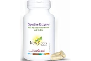 New Roots Herbal | Digestive Enzymes with HCL, Complete Digestive Support Supplement for Men & Women, with Papaya & Lipase En