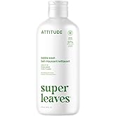 ATTITUDE Bubble Bath, Made in Canada, EWG Verified, Plant and Mineral-Based, Dermatologically Tested, Vegan Body Care Product
