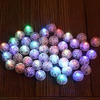 Neo LOONS® 100pcs/lot 100 X Multicolor Round Led Flash Ball Lamp Balloon Light Long Standby time for Paper Lantern Balloon Light Party Wedding Decoration