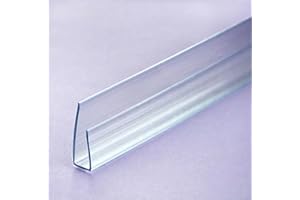 SILK ROAD GREENHOUSE U Polycarbonate Profile, U Profile, U Channel, Multi-Wall U-Channel, U End Cap, Polycarbonate Panel End Cap, 8mm, Clear, 2 Pieces (2, 4 Feet)