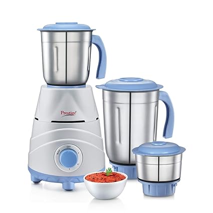 Prestige Tez Mixer Grinder, 550W, 3 Jars (Blue)