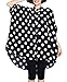 ellazhu Women Polka dot Print Short Sleeve Asymmetric Hem Blouse Shirt GA74