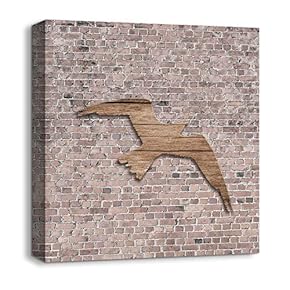 Canvas Wall Art Wood Feature Abstract Painting Artwork for Home Prints Framed - 12x12 inches