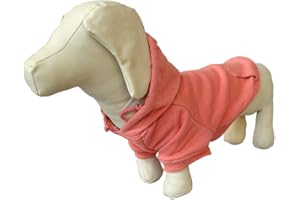 LOVELONGLONG Pet Clothing Dachshund Dog Clothes Coat Hoodies Winter Autumn Sweatshirt for Dachshund Dogs 10 Colors 100% Cotton 2018 New (D-S, Lotus-Pink)