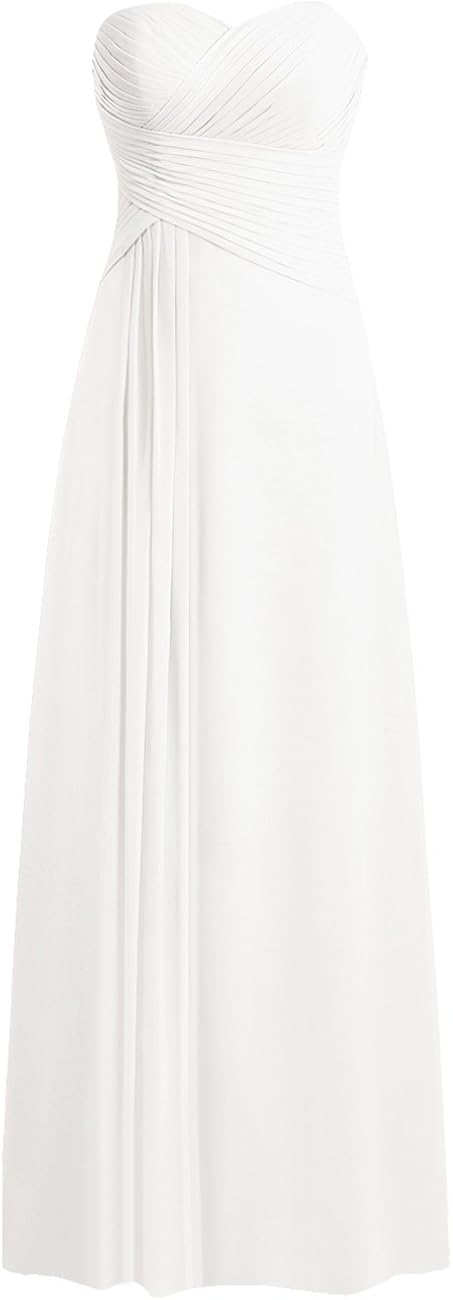 JAEDEN Beach Wedding Dresses Strapless Sweetheart Bridal Gown Chiffon Pleat at  Women’s Clothing store