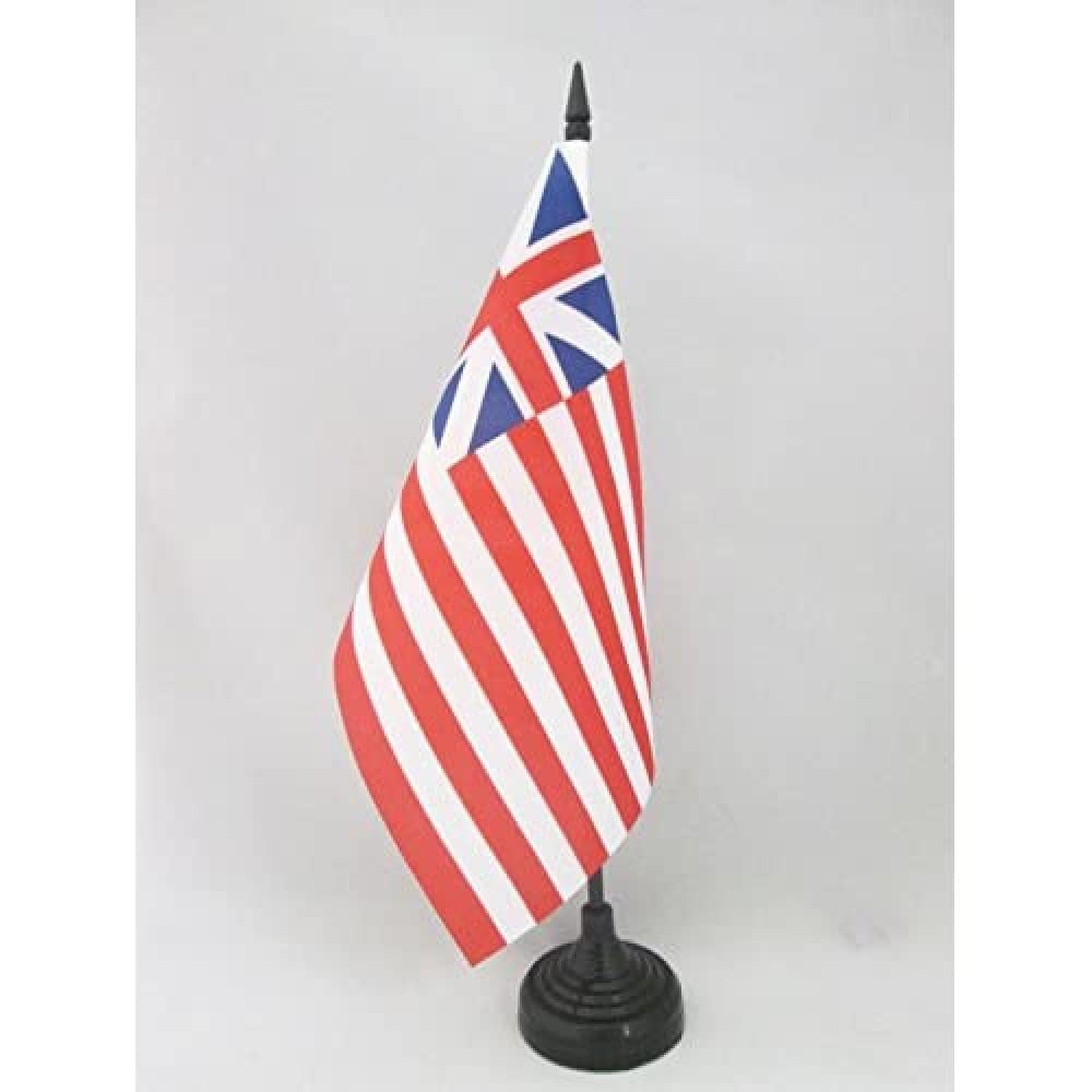 AZ FLAG Grand Union Table Flag 5'' x 8'' - USA - American Office Decoration 100% Polyester 21 x 14 cm - Mini Desk Flag with Pole and Black Plastic Base