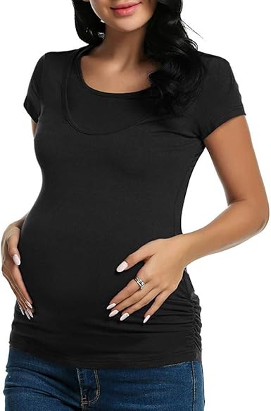 black wrap top short sleeve