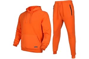 Megub Tracksuit for men 2 pieces,Fleece hooded outfit,casual sweatsuit set jogger suit outdoor sportswear