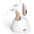 Rechargable OTC Hearing Aids for Seniors with Advanced Noise Cancellation for Hearing Loss Ear Aid Assistant Digital Sound Amplification Devices