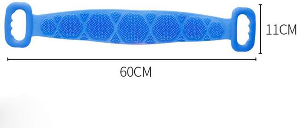 QIXIN Silicone Bath Brush, Long Brush (with Hair), Back Brush, Bath Brush, Bath Towel, Shower Gel Brush (Yellow): Kitchen & Dining
