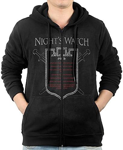 Man's Game Of Thrones The Nights Watch Oath Hooded Sweatshirt Zip-Front