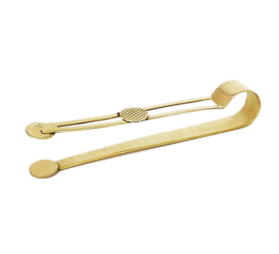 NKlaus 18cm Gold Coal Tongs for Smoking Coal Tablets, Incense, Herbs or Resins, 75gr, Handmade, Brass