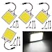 Everbright 4-Pack White Led Panel Dome Light Lamp, COB 48-SMD Led Interior Car Lights Auto Led Dome Lights Interior with T10 /BA9S/ Festoon Adapters, DC-12V primary