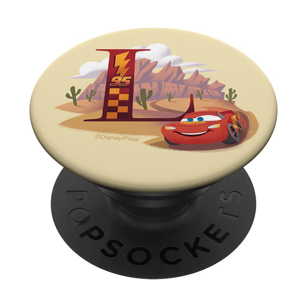 Disney & Pixar Alphabet Monogram Letter L Lightning McQueen PopSockets Swappable PopGrip