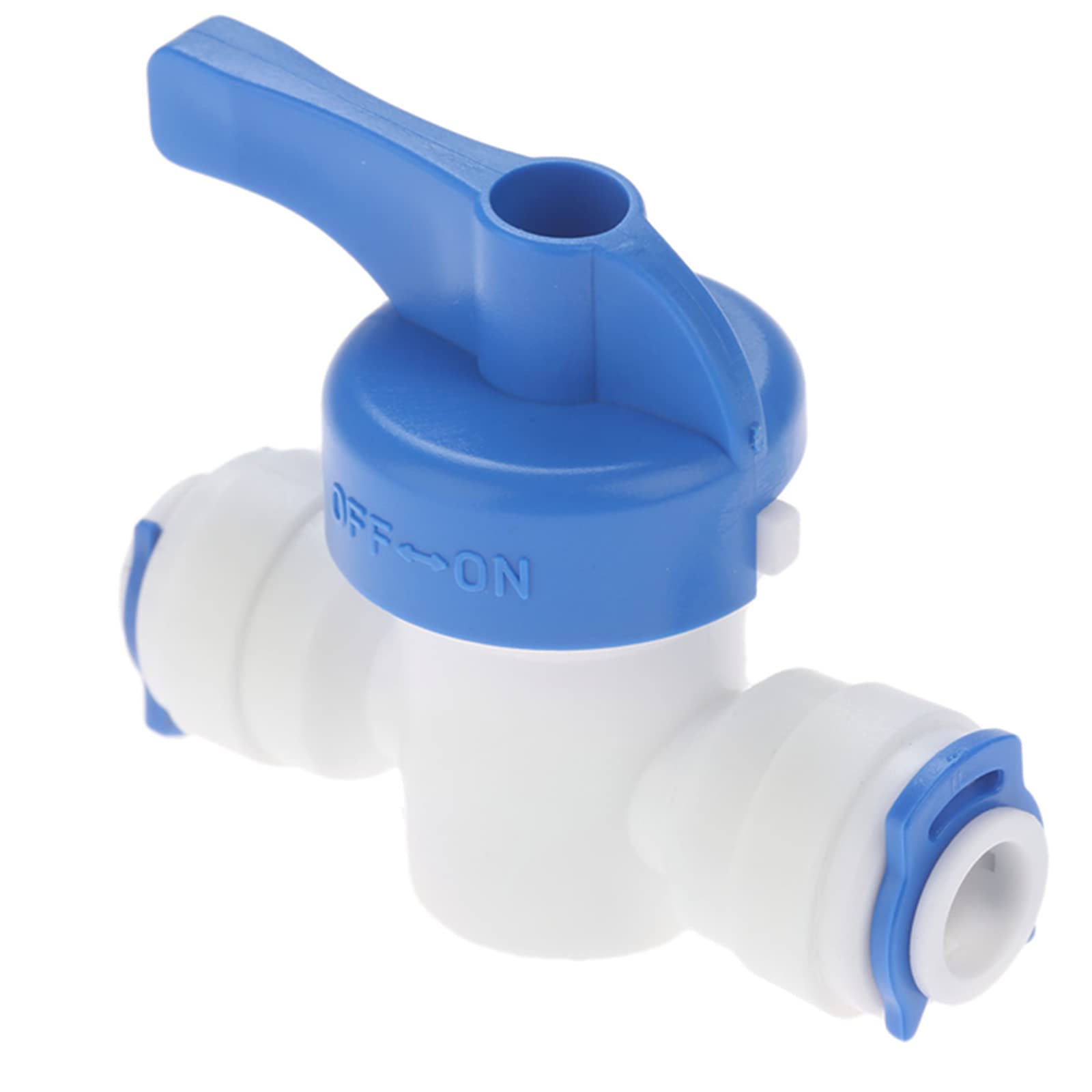 Yetaha RO Straight 1/4" Inch OD Push Fit Connector Hose Quick Connection Control Fittings Plastic Ball Valve Reverse Osmosis Water Filter System for Dispensers