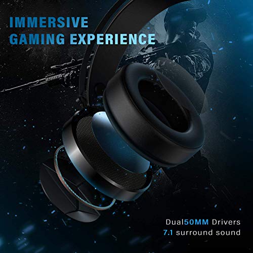 PeohZarr Gaming Headset for Xbox One, PC Headset with Noisecanceling