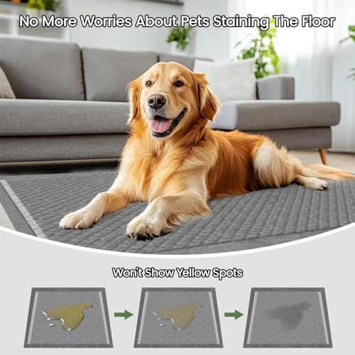 DOGGO DOUG Dog Pee Pads for Dogs XXL 30"x36" Charcoal Puppy Pads 50 Counts Extra Large Disposable Activated Carbon Super Absorbent Full Edge-Wrapping Odor-Control Training Pads with Adhesive Tabs