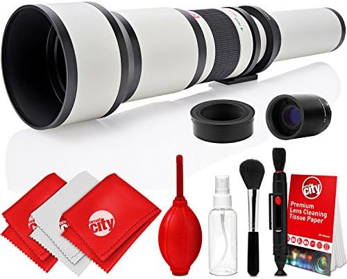 Opteka 650-2600mm High Definition Super Telephoto Zoom Lens for Sony E-Mount Digital SLR Photo Cameras + Premium 8-Piece Cleaning Kit