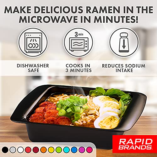 Rapid Ramen Cooker Microwave Ramen In 3 Minutes BPA Free And Dishwasher Safe (Red, 1pack