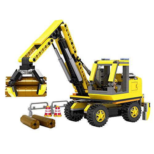 Timber Grab Fork Building Bricks Compatible Blocks 407 Pieces, Excavator Engineering Construction Toy Truck Play Set for Children Boy, Educational Vehicle Birthday Party Favor Kit Kids 6 Years Old Up Timber Grab Fork Building Bricks Compatible Blocks 407 Pieces, Excavator Engineering Construction Toy Truck Play Set for Children Boy, Educational Vehicle Birthday Party Favor Kit Kids 6 Years Old Up