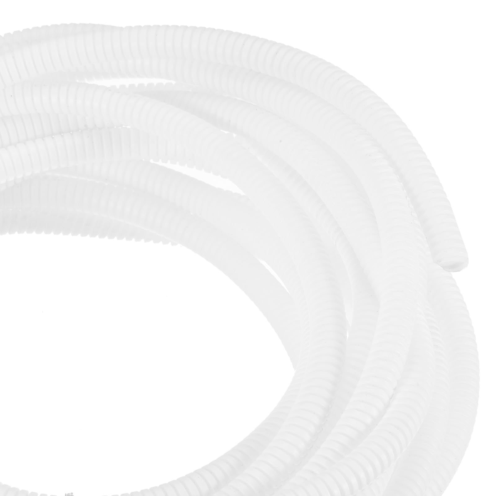 DMiotech 8m Wire Loom Split Tubing 6.5mm, Cord Protectors from Pet Flexible Conduit Cable Management for Office, Home, Garden, White