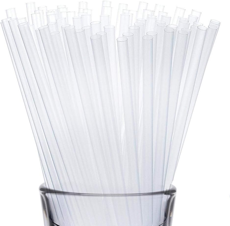 Disposable Drinking Straws by WOW Plastic – 250 Pack of Plastic Straws – Clear Drinking Straws for Hot and Cold Beverages – Premium Straw – 7 ¾-Inch Long Straws for Restaurant and Home Use: Health & Personal Care