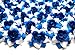 (24) Silk Two-tone Blue Roses Flower Head - 1.75