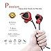 Yuwiss Bluetooth Headphones Wireless Sport Running Workout Earbuds Sweat Proof Earphones, Cordless in Ear Headset with Mic for iPhone 6 7s Plus Android Samsung Galaxy (Black Red)